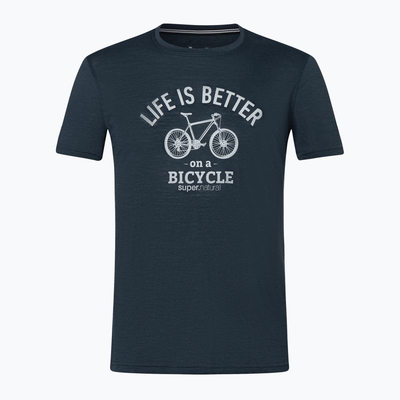 Vyriški marškinėliai super.natural Better Bike Tee blueberry/vapor grey 3
