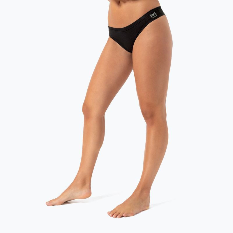 Moteriškos termoaktyvios kelnaitės super.natural Tundra 175 Thong juoda kaip anglis 3