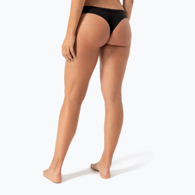 Moteriškos termoaktyvios kelnaitės super.natural Tundra 175 Thong juoda kaip anglis 5