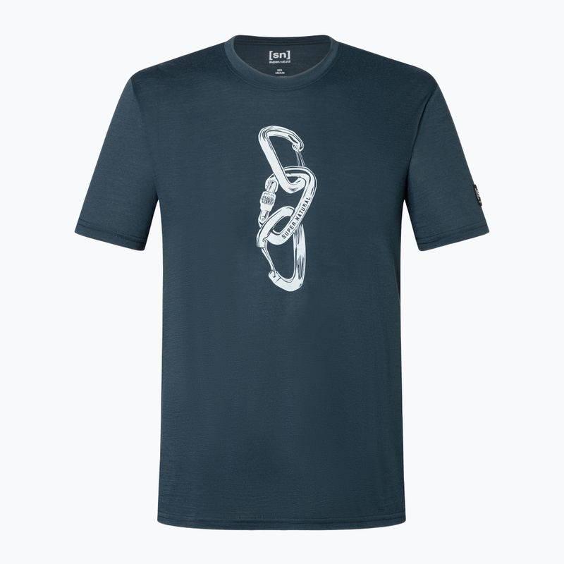 Vyriški marškinėliai super.natural Carabineri Tee blueberry/vapor grey 2