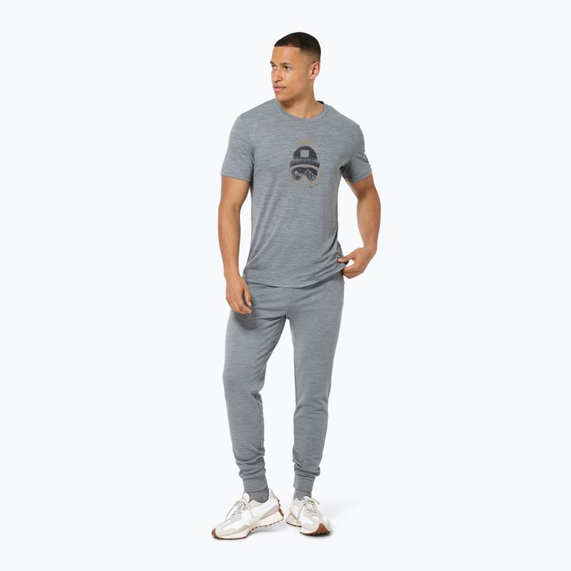 Vyriški marškinėliai super.natural Gogeanie Tee cashmere grey melange/dark shadow melange/vintage khaki melange 2
