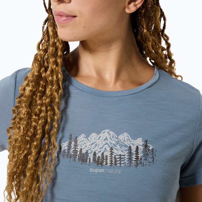 Moteriški marškinėliai super.natural Woods Tee flint stone/white stone/copper 3