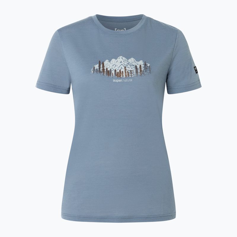 Moteriški marškinėliai super.natural Woods Tee flint stone/white stone/copper 4