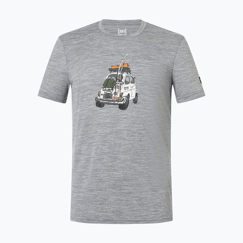 Vyriški marškinėliai super.natural Carski cashmere grey melange/various 5