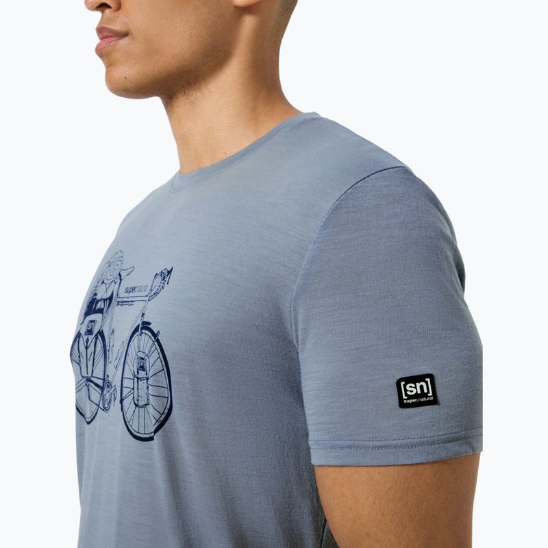 Vyriški termo marškinėliai super.natural Wander Wheel flint stone/blueberry 4