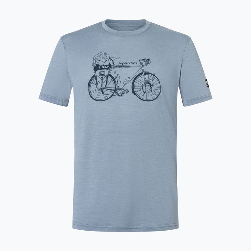 Vyriški termo marškinėliai super.natural Wander Wheel flint stone/blueberry 5