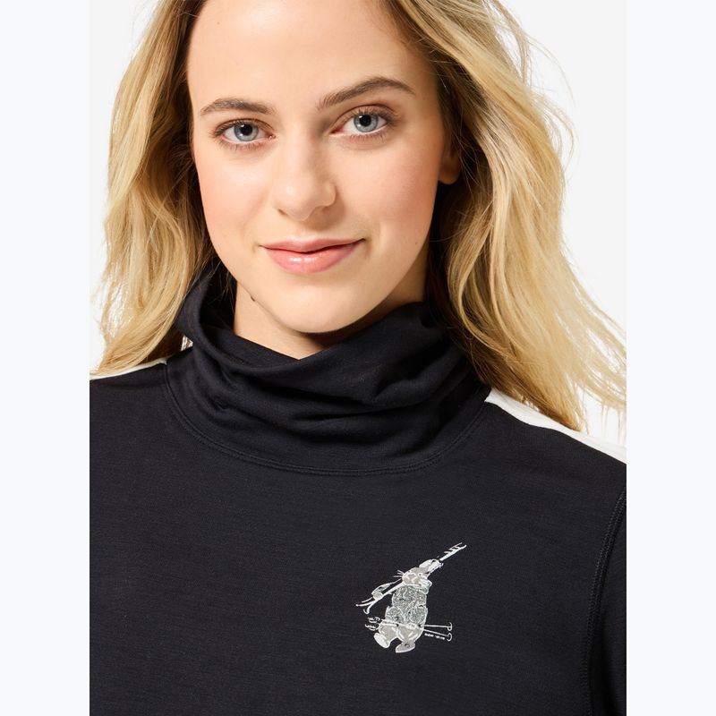 Moteriškas megztinis super.natural Bunny Roll Neck jet black/f.white/various/eucalyptus gl 3