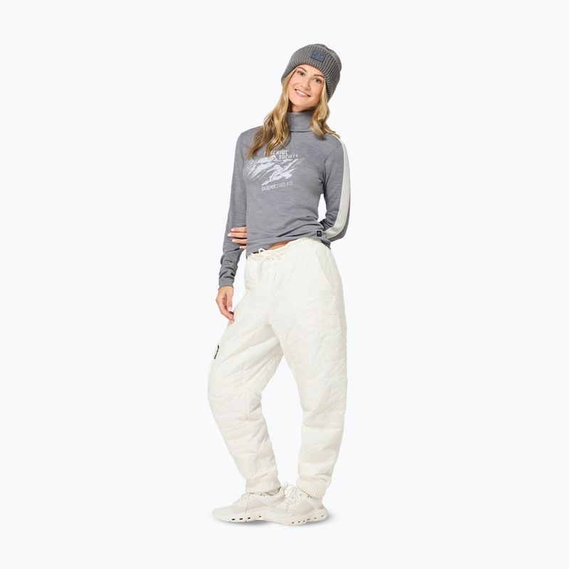 Moteriškas megztinis Super.Natural Freeride Roll Neck cashmere grey melange / f. white / f. white 2