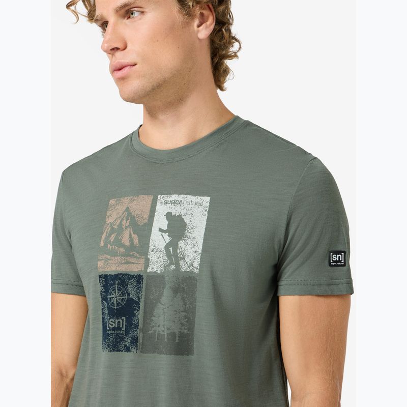 Vyriški marškinėliai Super.Natural Go Hiking Tee eucalyptus/various 3
