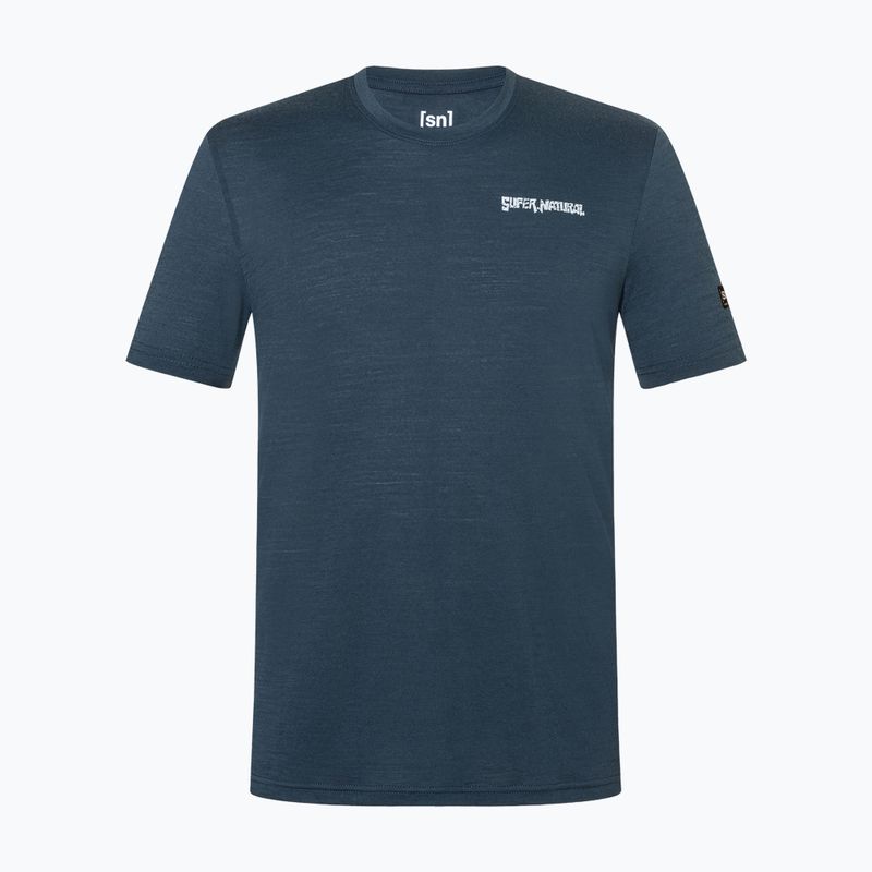 Vyriški marškinėliai super.natural Peak Lovers blueberry/vapor grey 5