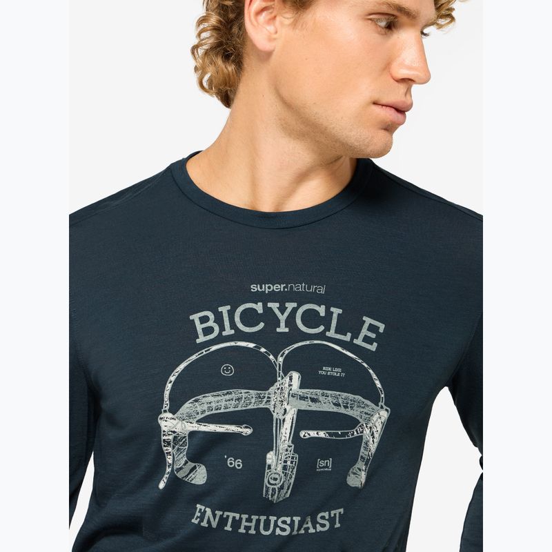 Vyriški ilgomis rankovėmis marškinėliai super.natural Bike Enthusiast blueberry/various 3