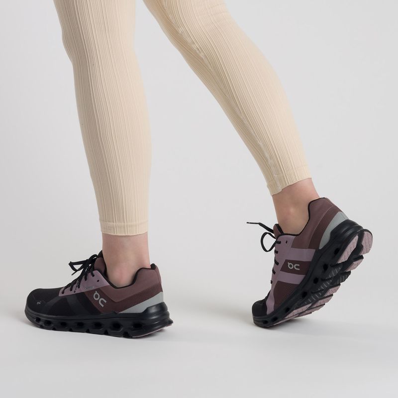 Moteriški bėgimo bateliai On Cloudrunner Waterproof black-brown 5298636 3