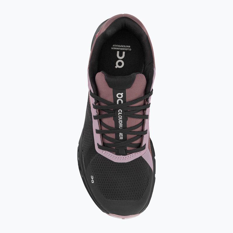Moteriški bėgimo bateliai On Cloudrunner Waterproof black-brown 5298636 8