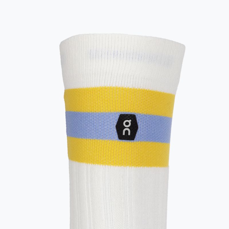 Vyriškos kojinės On Tennis white/mustard 3