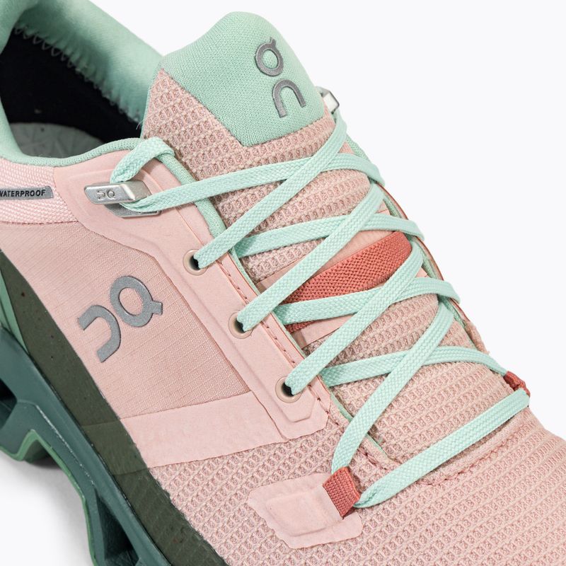 Moteriški trekingo batai On Cloudwander Waterproof pink-green 7398278 8