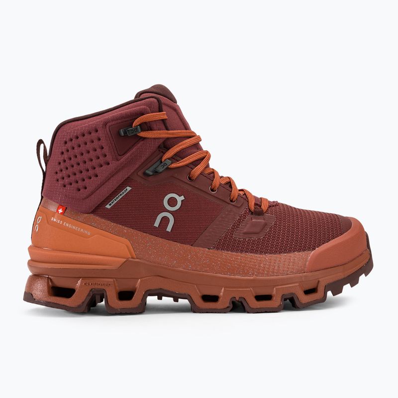 Moteriški žygio batai On Cloudrock 2 Waterproof beet/auburn 2
