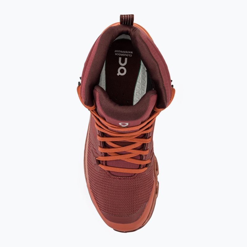 Moteriški žygio batai On Cloudrock 2 Waterproof beet/auburn 5