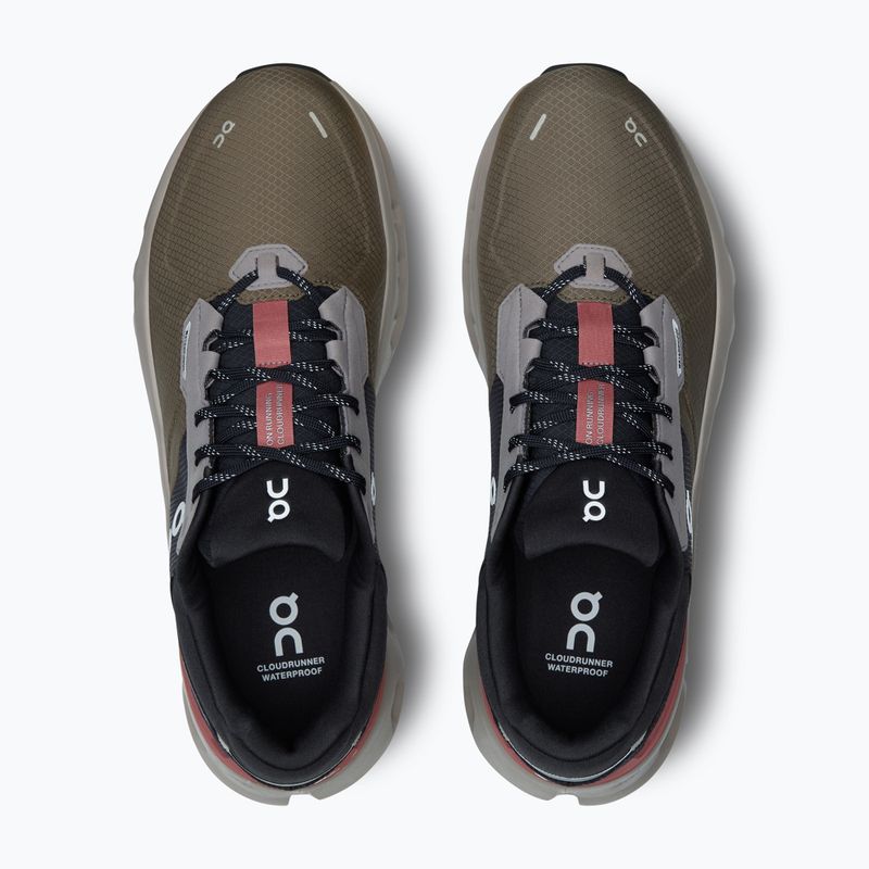 Vyriški bėgimo bateliai On Cloudrunner 2 Waterproof olive/mahogany 6