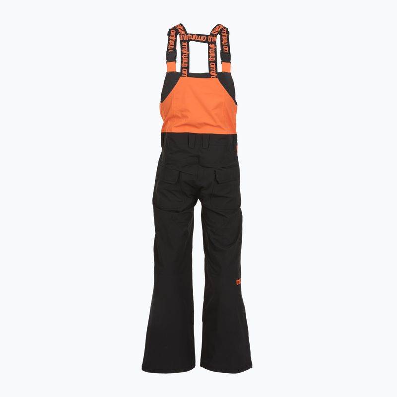 Vyriškos snieglenčių kelnės ThirtyTwo Basement Bib black/orange 2