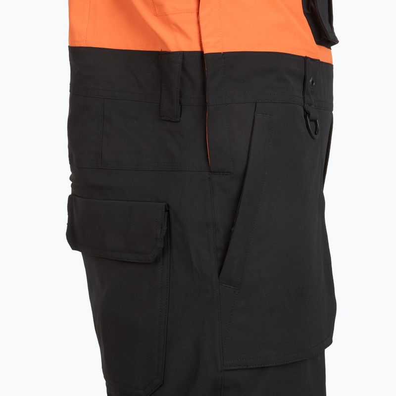 Vyriškos snieglenčių kelnės ThirtyTwo Basement Bib black/orange 5