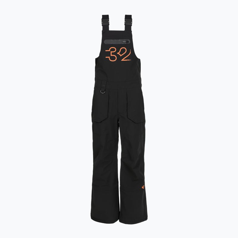 Vaikiškos snieglenčių kelnės ThirtyTwo Basement Bib black/orange