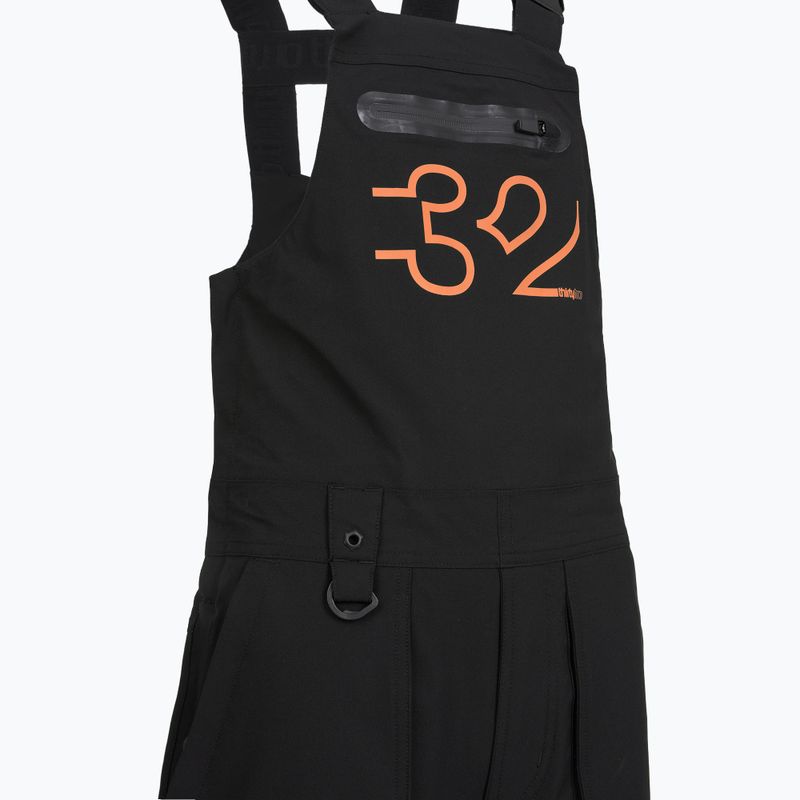 Vaikiškos snieglenčių kelnės ThirtyTwo Basement Bib black/orange 4