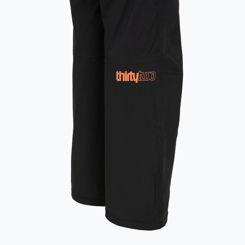 Vaikiškos snieglenčių kelnės ThirtyTwo Basement Bib black/orange 5