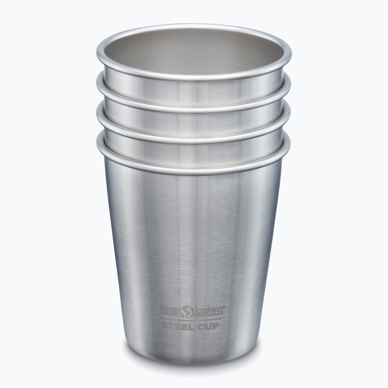 Turistiniai puodeliai Klean Kanteen Pint Cup 4 vienetai brushed stainless