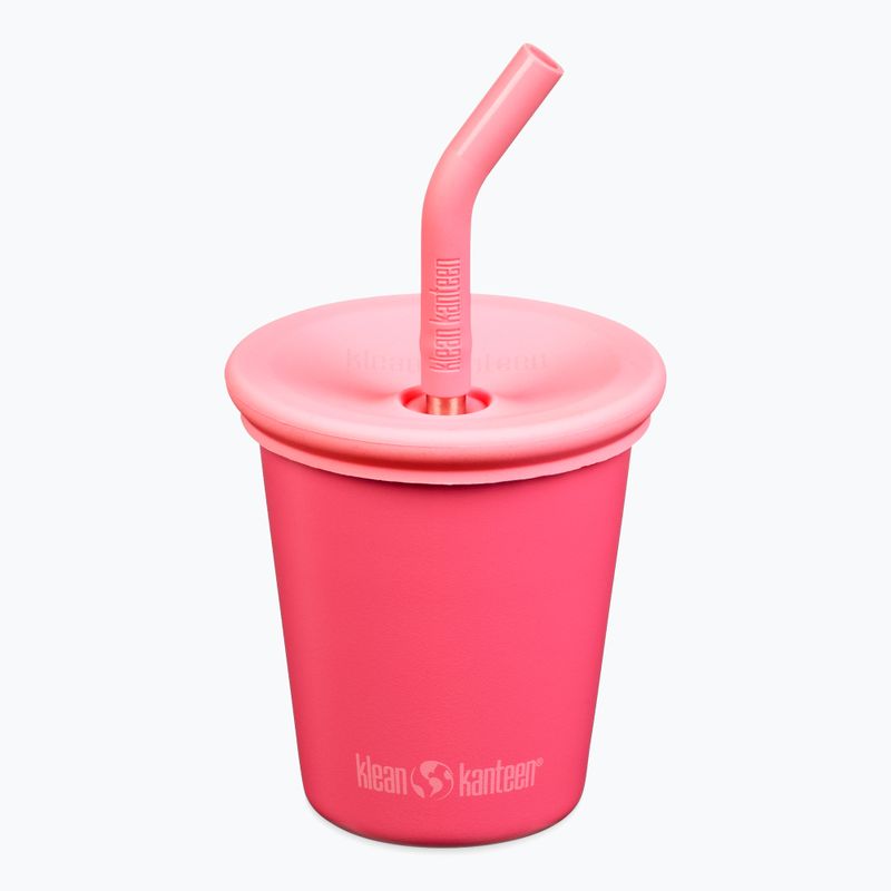 Puodelis Klean Kanteen Kid's Steel Straw Lid 296 ml rouge red