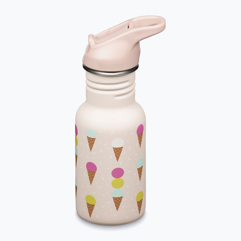 Vaikiškas turistinis butelis Klean Kanteen Flip Seal Sport Cap Straw 355 ml ice cream 2