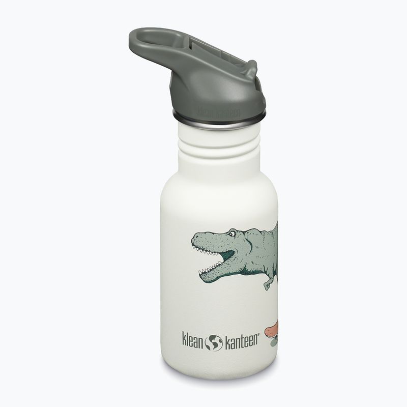 Vaikiškas turistinis butelis Klean Kanteen Flip Seal Sport Cap Straw 355 ml dino skate