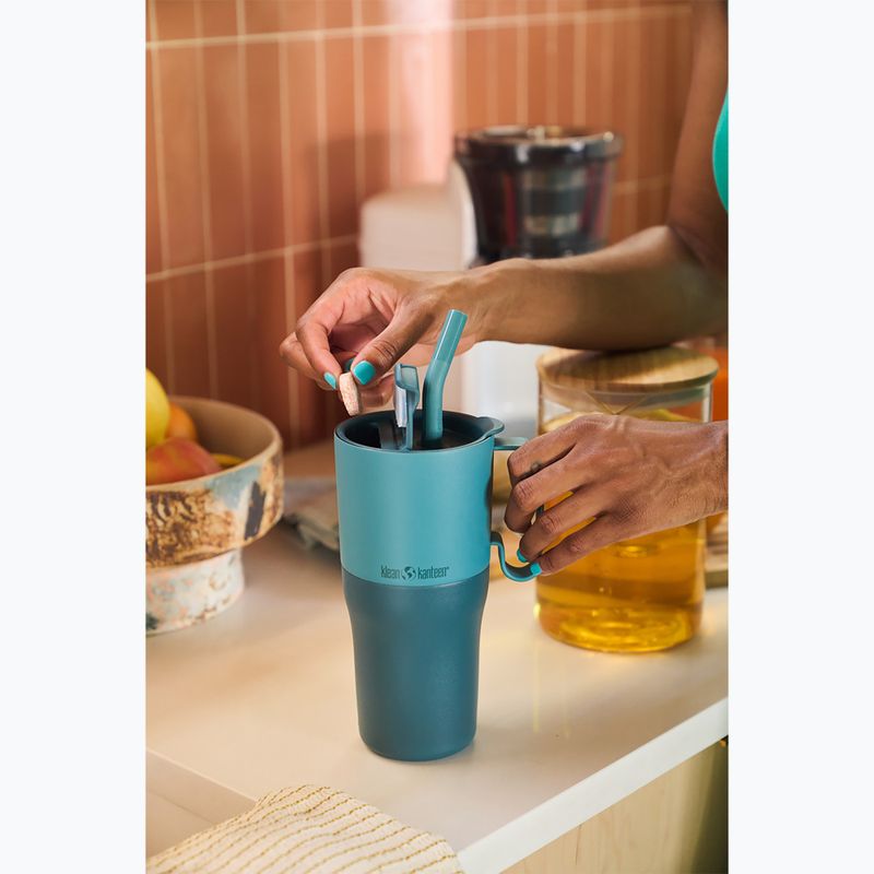 Termosas KLEAN KANTEEN Rise Tumbler Flip Straw 1064 ml brittany blue 2