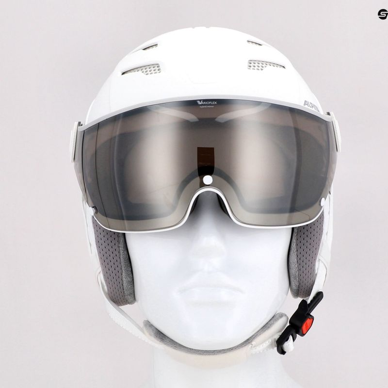 Alpina Jump 2.0 VM slidinėjimo šalmas baltas/pilkas matinis 16