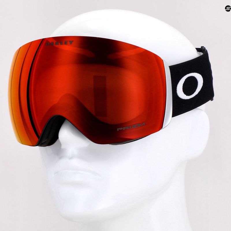 Oakley Flight Deck matiniai juodi/prizm snow torch iridium slidinėjimo akiniai OO7050-33 5