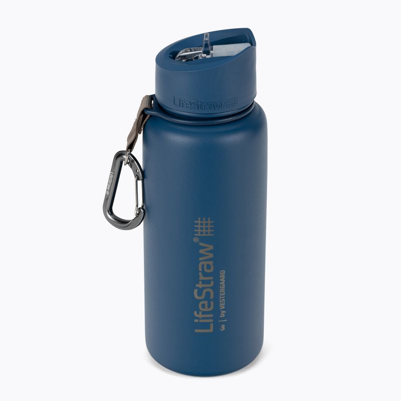 Lifestraw Go nerūdijančio plieno 710 ml mėlynas kelioninis buteliukas LSGOSSMB1 2