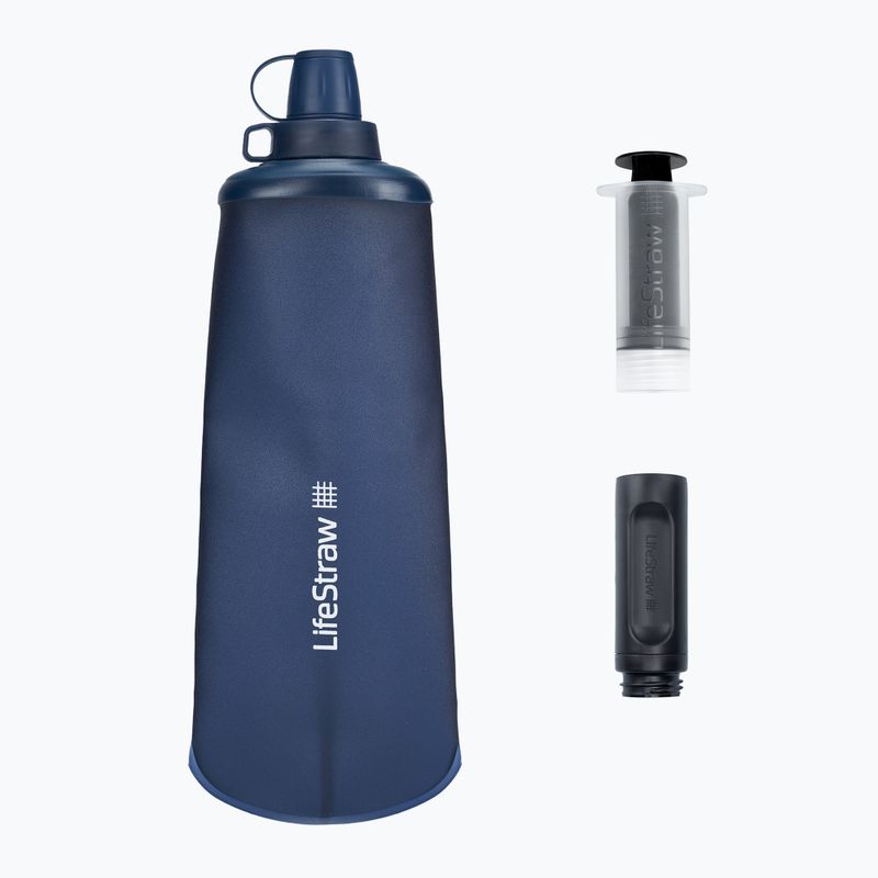 "Softflask LifeStraw Peak Squeeze" laikiklis mėlynas