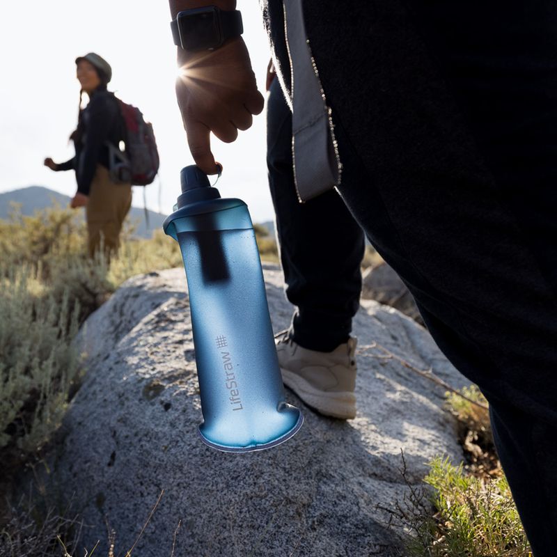 "Softflask LifeStraw Peak Squeeze" laikiklis mėlynas 8