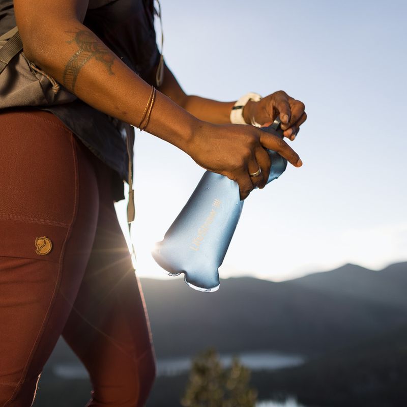 "Softflask LifeStraw Peak Squeeze" laikiklis mėlynas 9