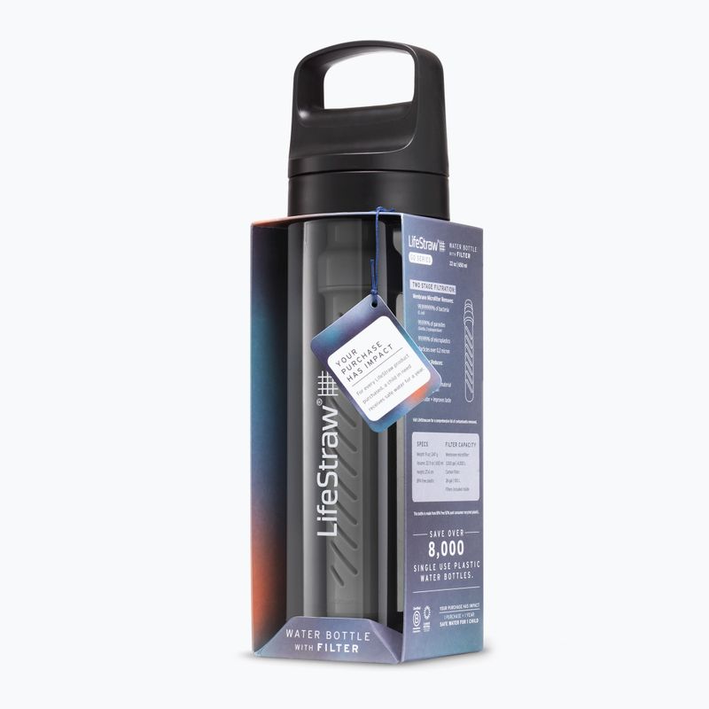 "Lifestraw Go 2.0" kelioninis buteliukas su filtru 650 ml, juodas 3