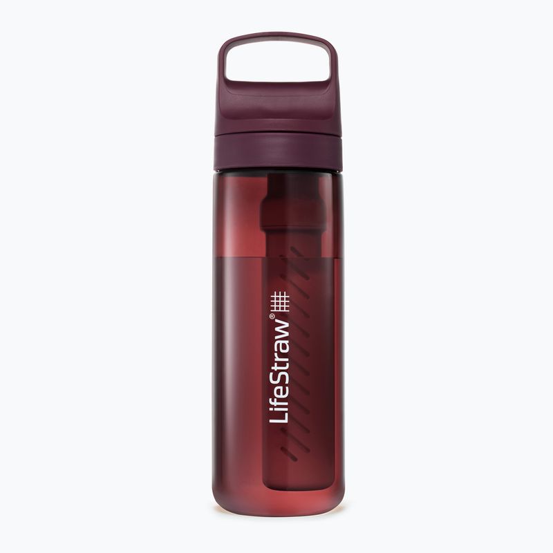 "Lifestraw Go 2.0" kelioninis buteliukas su filtru 650ml merlot me away