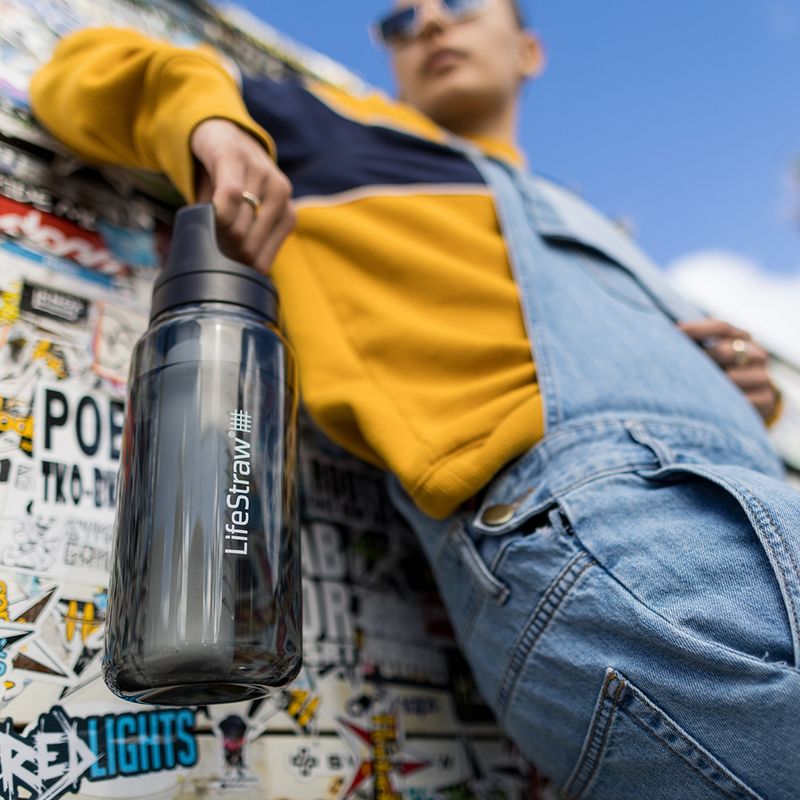 "Lifestraw Go 2.0" kelioninis butelis su filtru 1 l, juodas 4