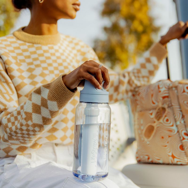 "Lifestraw Go 2.0" kelioninis butelis su filtru 1 l islandiškai mėlynas 6