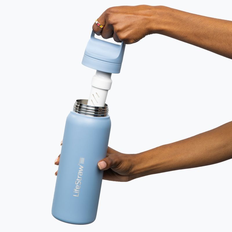 Lifestraw Go 2.0 Plieninis kelioninis buteliukas su filtru 700 ml islandiškai mėlynas 3