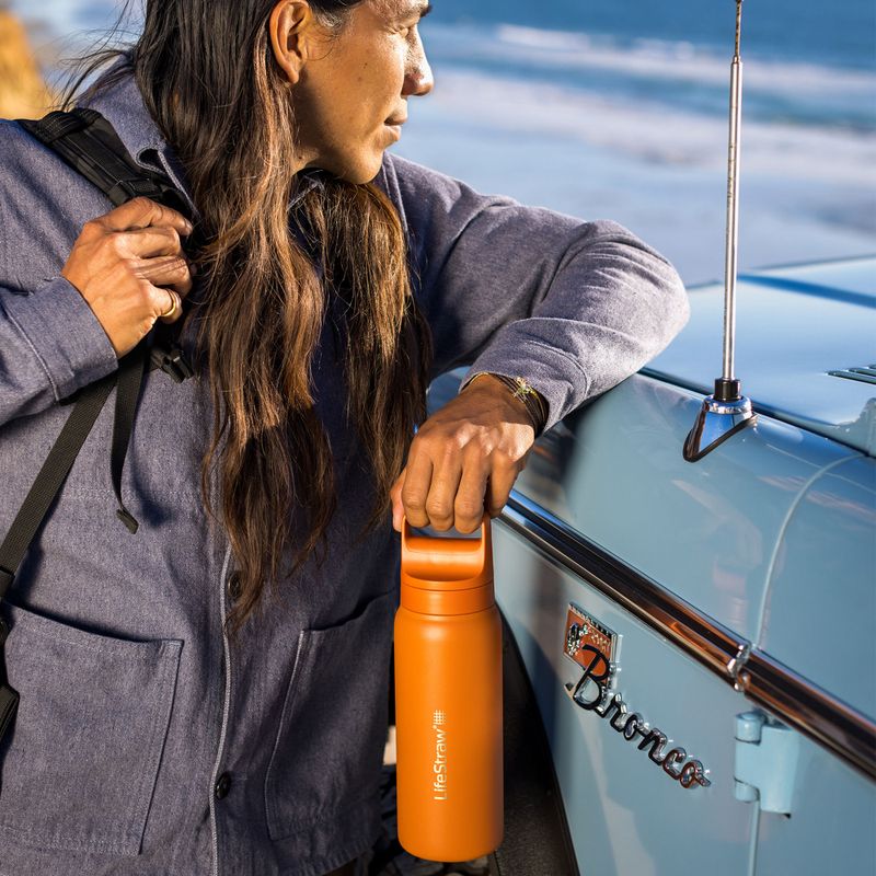 Lifestraw Go 2.0 Plieninis kelioninis butelis su filtru 700 ml kyoto orange 5