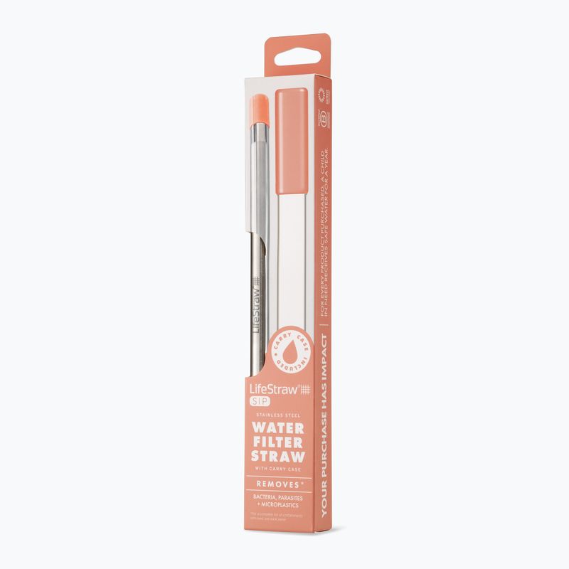 Vandens filtravimo šiaudelis LifeStraw SIP 1-Piece with Carry Case apricot 3