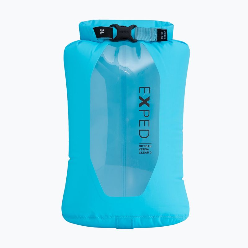 Vandeniui atsparus maišas Exped Drybag Versa Clear 3 l cyan