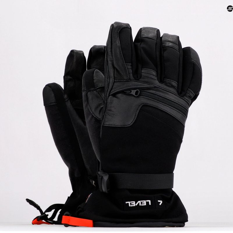 Vyriškos snieglenčių pirštinės Level Ranger Leather black 2091 7