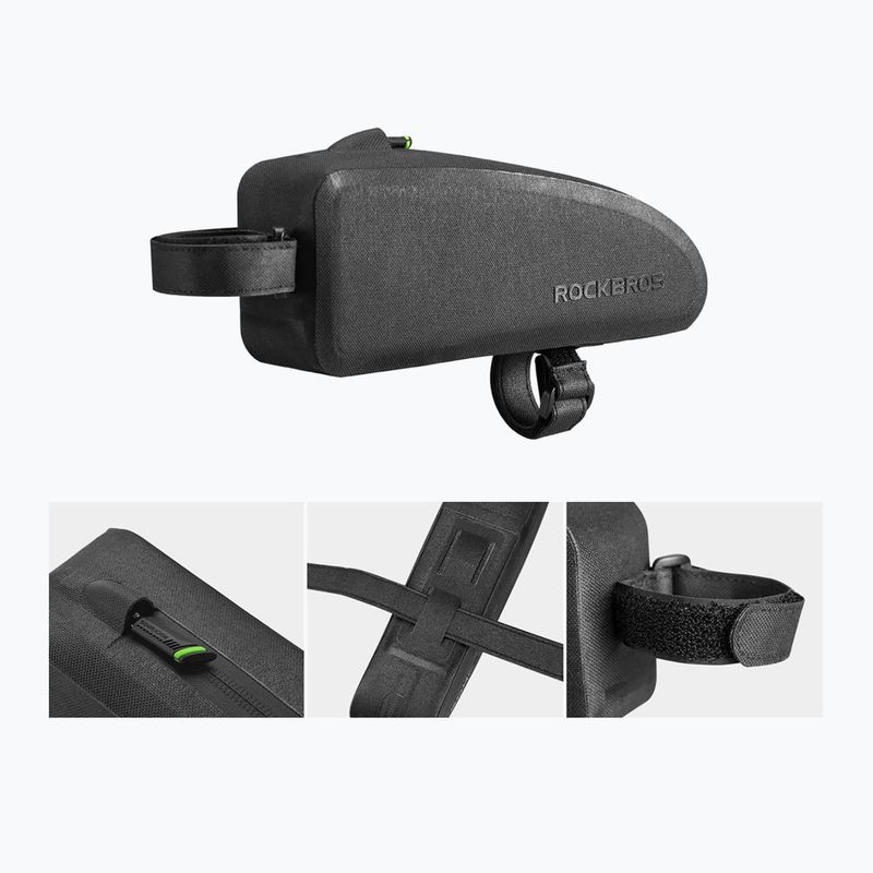 Rockbros dviračio rėmo krepšys AS-019 1,5 l juodas 3