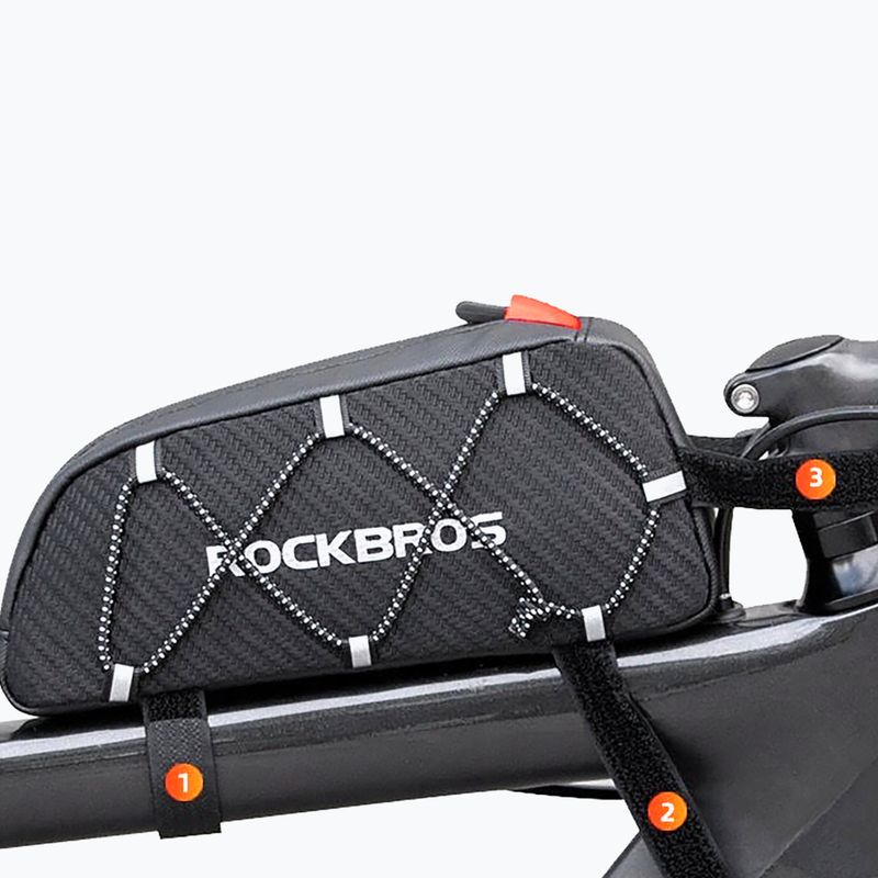 "Rockbros" krepšys dviračio rėmui 1 l juodas 4