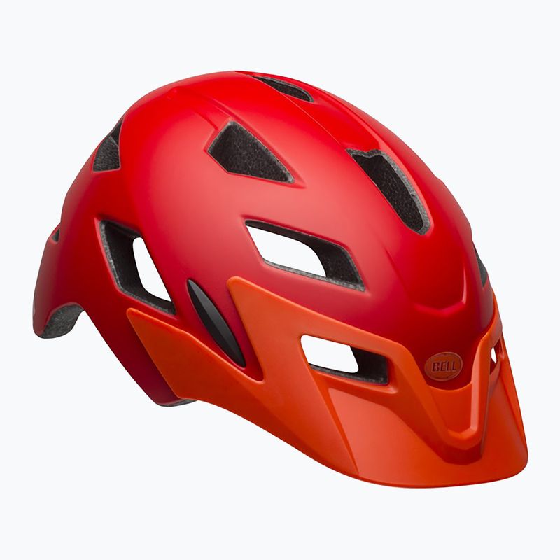 Vaikiškas dviračio šalmas Bell Sidetrack Integrated MIPS Jr matte red/orange